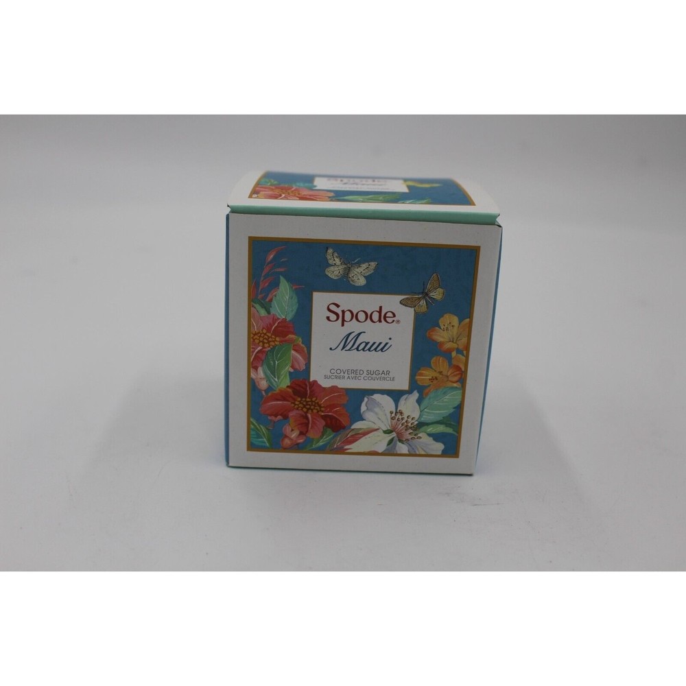 Spode Maui Floral Covered Sugar Bowl - 10 ounces  New in box